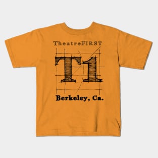 T1 Black Logo - Drawing Board Kids T-Shirt